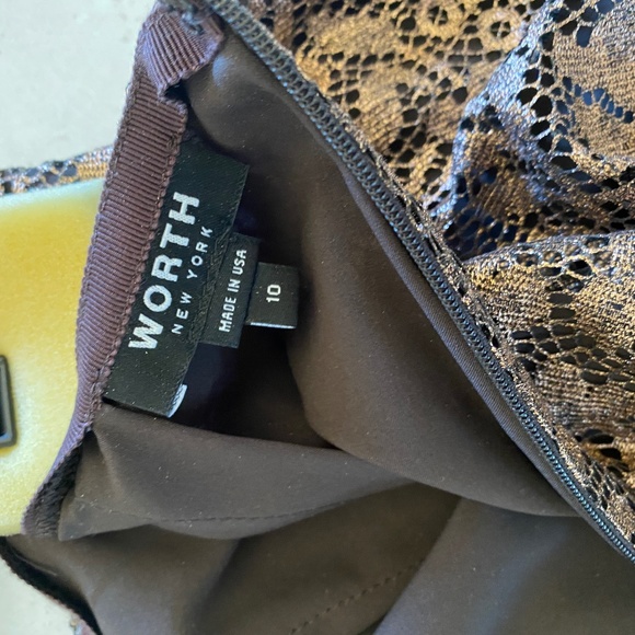 Worth New York, Size 10, Cocktail Skirt, Copper Metallic - Picture 4 of 5